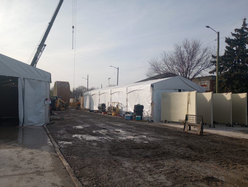 Sewer & Plumbing Construction Enclosure — Detroit